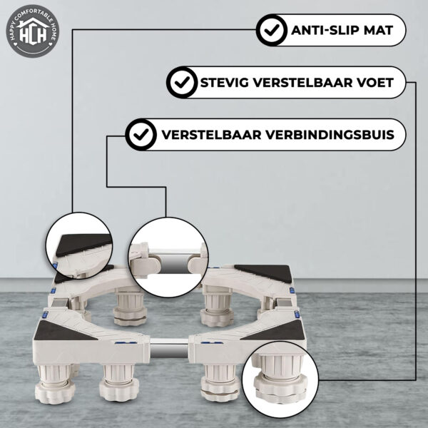 Wasmachine Verhoger – Anti Slip – 300 KG Draag Kracht - Afbeelding 3