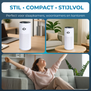 HCH luchtreiniger tegen allergieën met HEPA-filter en ionisator
